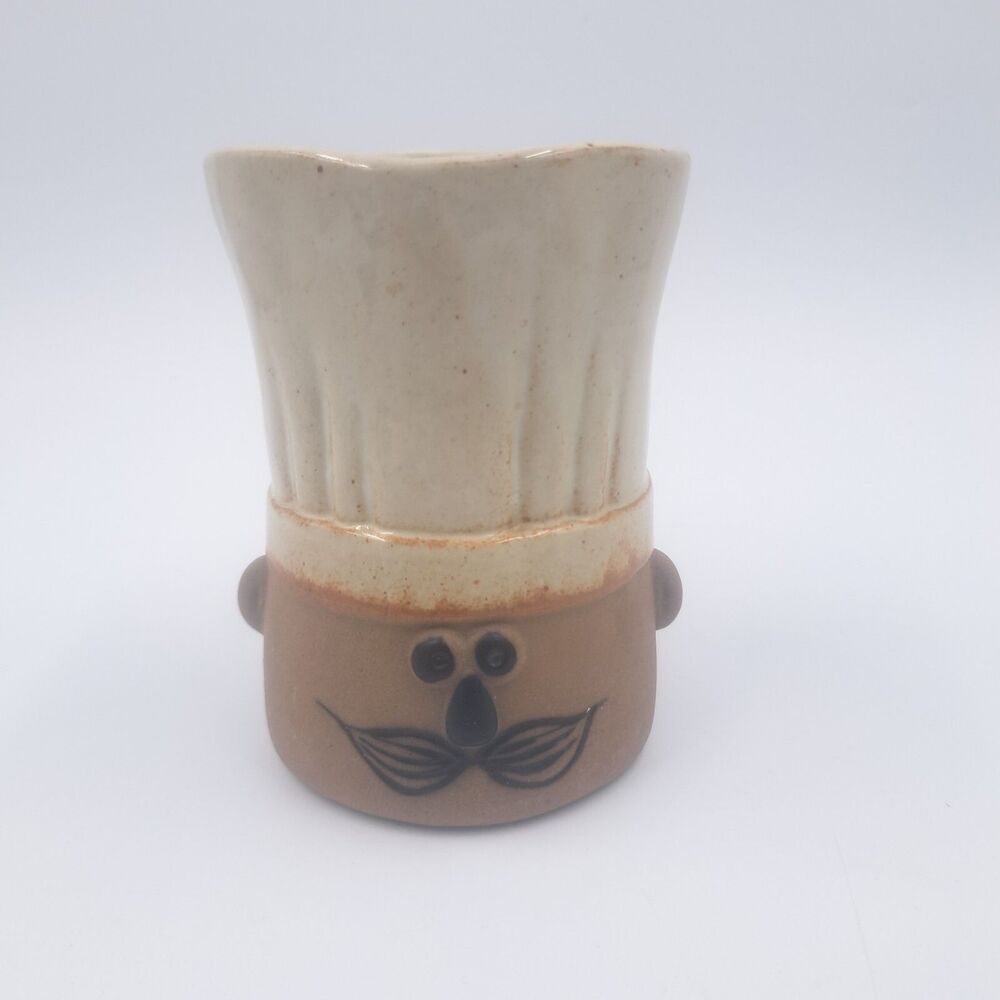 Takahashi Le Chef Utensil Caddy Jar Stoneware Kitchen Open Container